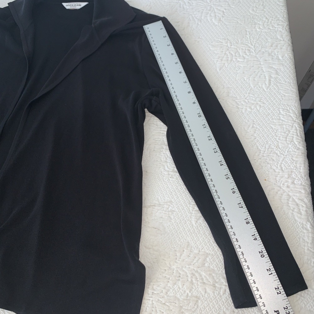 Exclusively Misook Cardigan Womens 1X Open Front Sweater Tunic Office - Picture 6 of 6